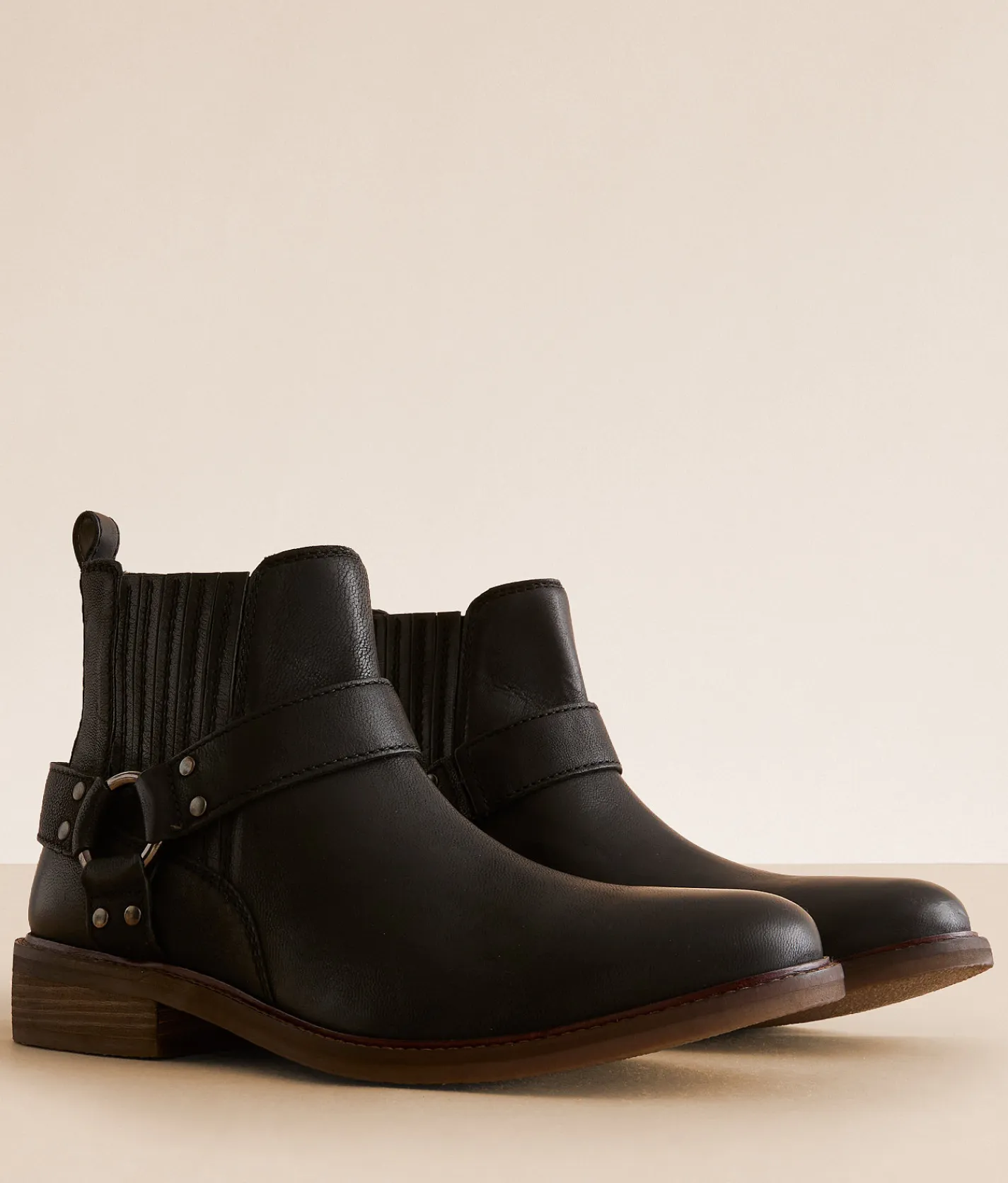 Steve Madden Wabash Harness Leather Chelsea Boot Black Discount