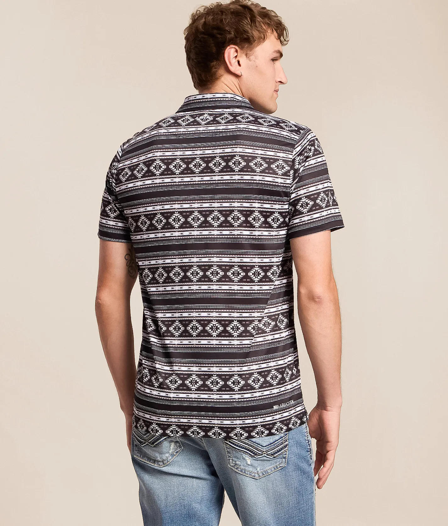 Tops | Ariat Wade Fitted TEK Polo Black