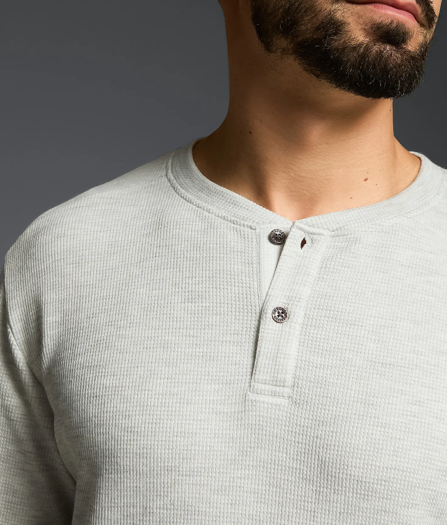 Tops | Outpost Makers Waffle Knit Henley Oatmeal