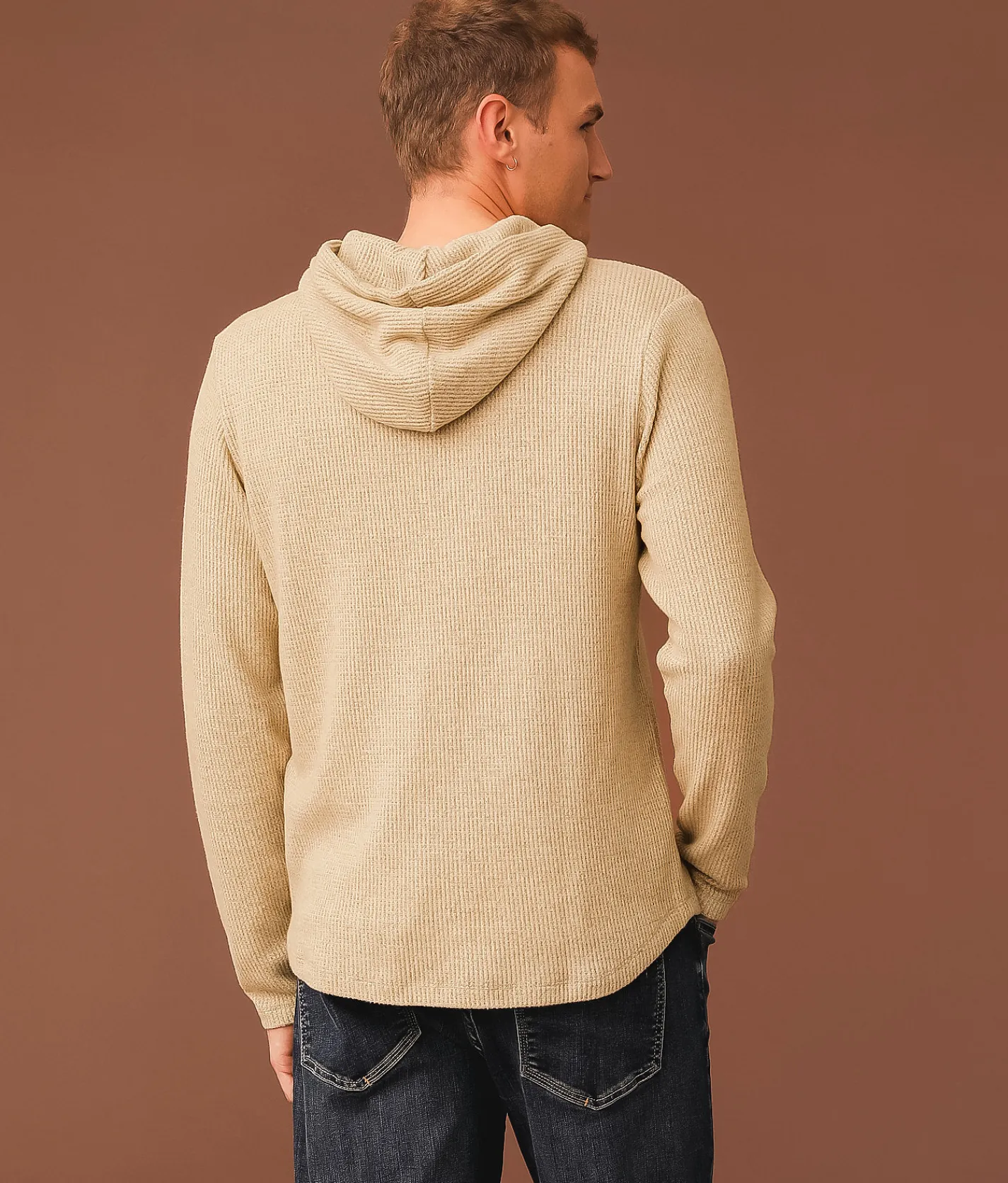 Tops | Outpost Makers Waffle Knit Hoodie Corn Stalk Arctic Wolf