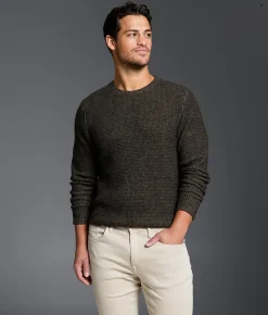 Outpost Makers Waffle Knit Pullover Timberwolf Black Hot