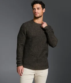 Outpost Makers Waffle Knit Pullover Timberwolf Black Hot