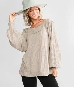 Tops | BKE Waffle Knit Top Baked Apple