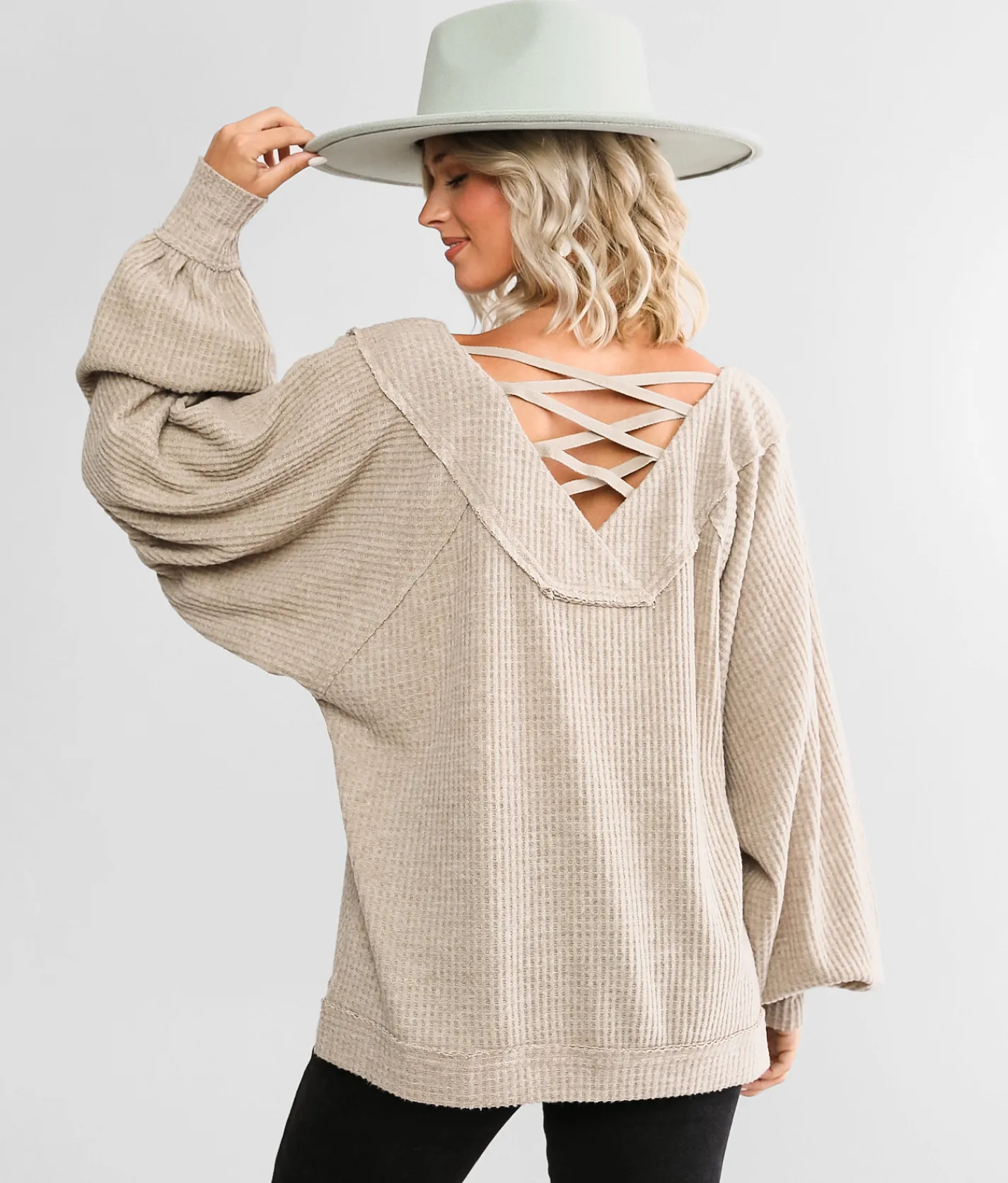 Tops | BKE Waffle Knit Top Baked Apple