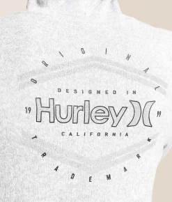 Tops | Hurley Walden Blocked Hooded Sweatshirt Lt Stone Grey