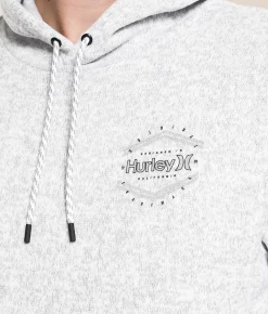 Tops | Hurley Walden Blocked Hooded Sweatshirt Lt Stone Grey
