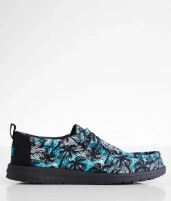 Shoes | HEYDUDE™ Wally Blue Palms Shoe Blue Multi