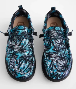 Shoes | HEYDUDE™ Wally Blue Palms Shoe Blue Multi