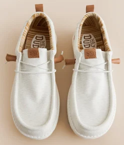 Shoes | HEYDUDE™ Wally Break Almond Shoe Off White