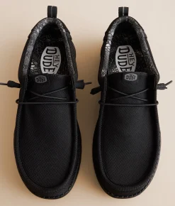 HEYDUDE™ Wally Break Coal Shoe Black Black New