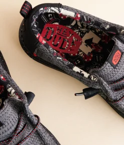 Shoes | HEYDUDE™ Wally Cards Shoe Grey Red