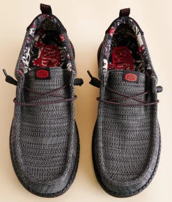 Shoes | HEYDUDE™ Wally Cards Shoe Grey Red