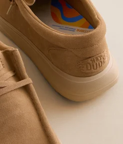 Shoes | HEYDUDE™ Wally Comf Suede Shoe Tobacco Brown Irish Cream