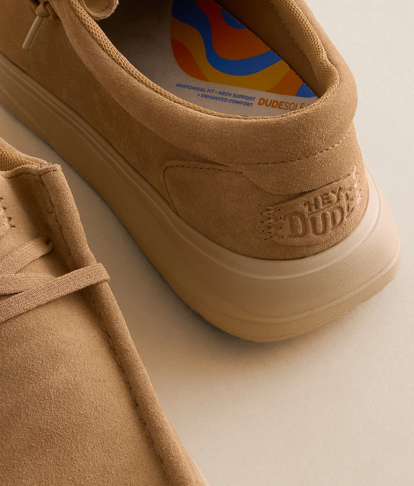 Shoes | HEYDUDE™ Wally Comf Suede Shoe Tobacco Brown Irish Cream