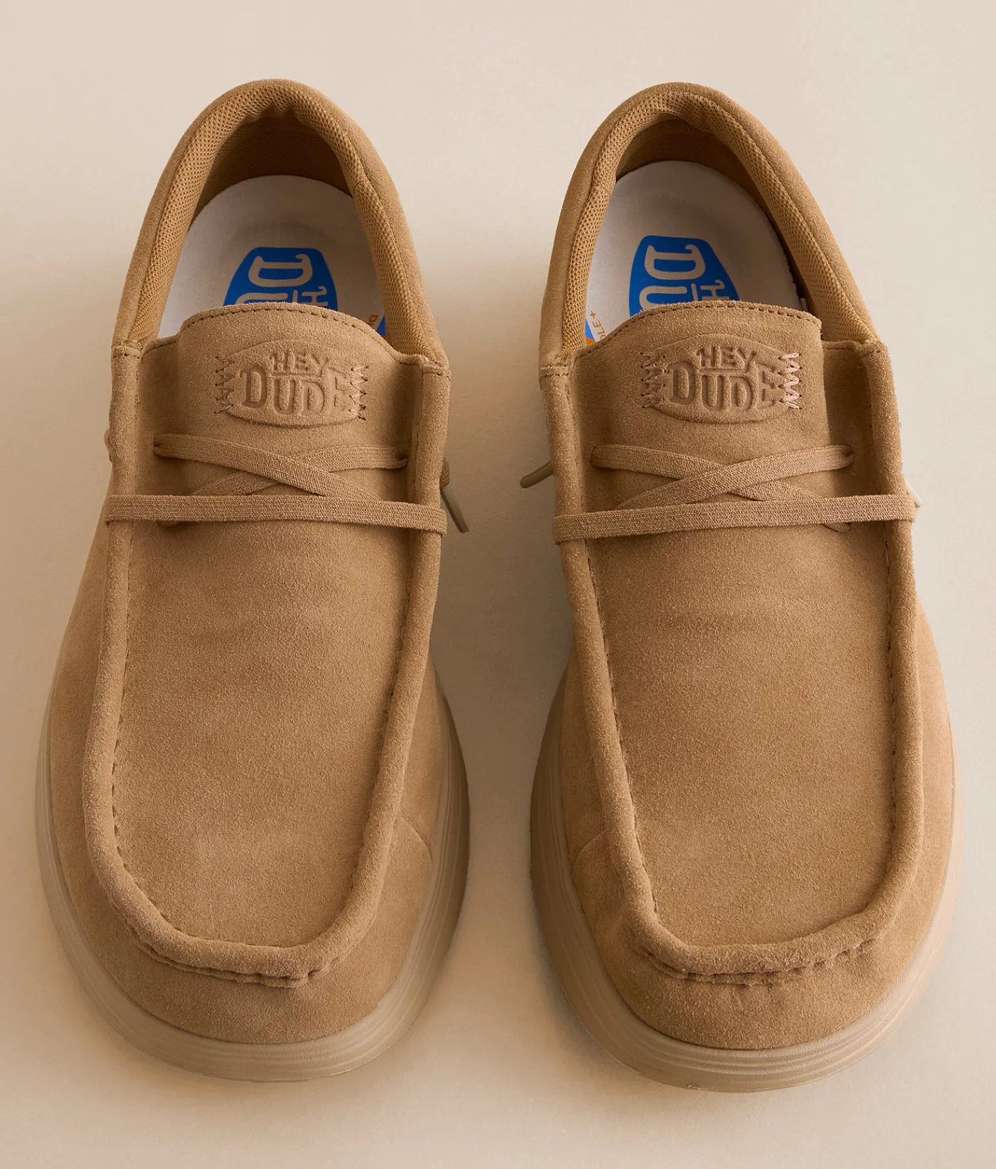 Shoes | HEYDUDE™ Wally Comf Suede Shoe Tobacco Brown Irish Cream