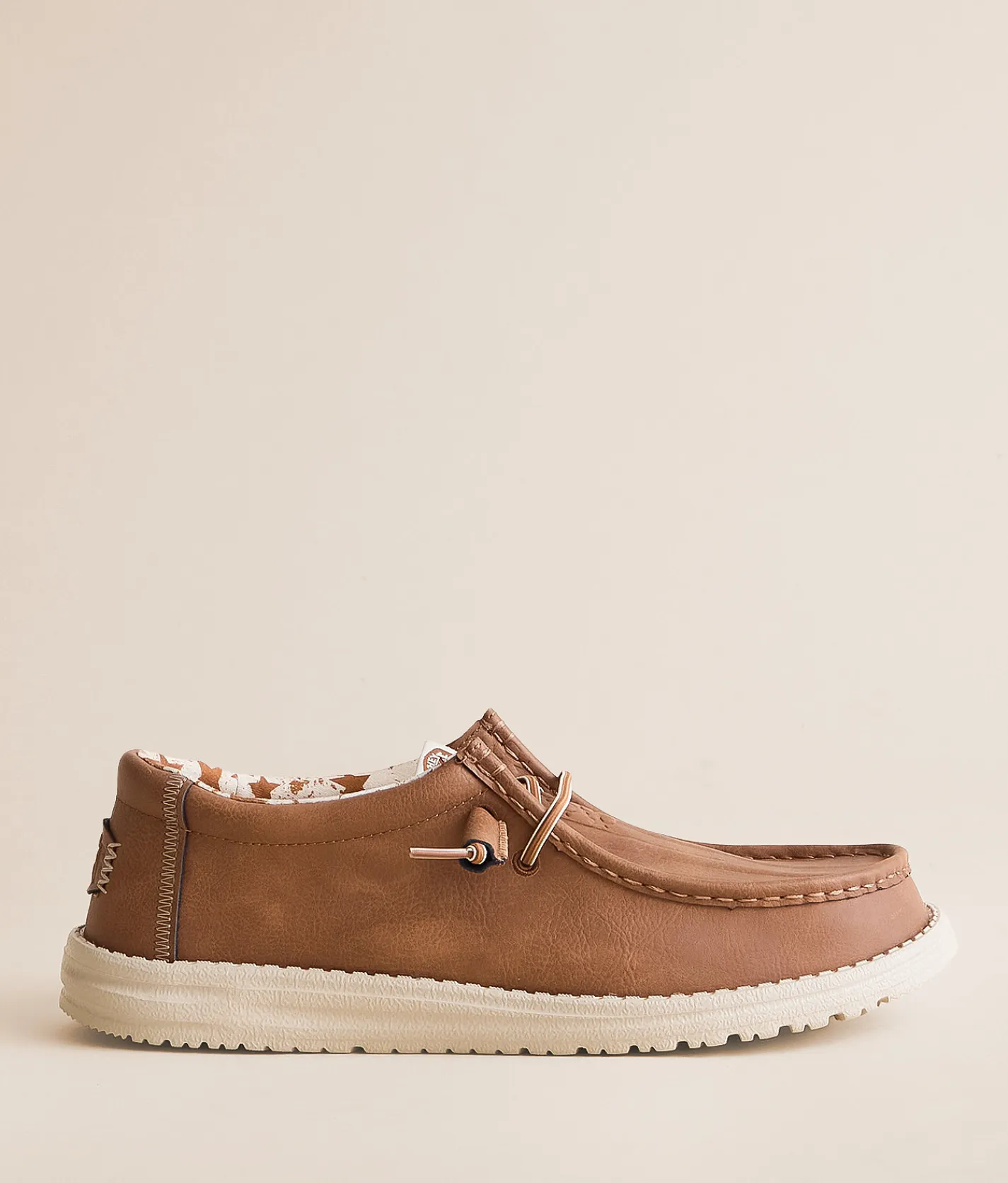 Shoes | HEYDUDE™ Wally Embossed Flag Leather Shoe Cognac