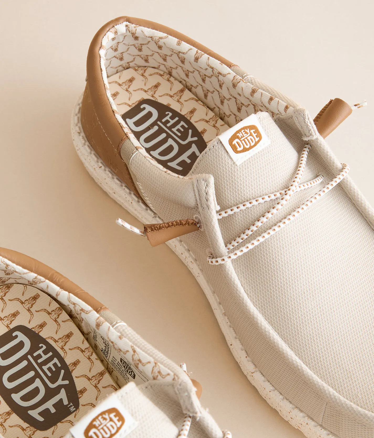 HEYDUDE™ Wally Funk Break Oklahoma Leather Shoe Tan Discount