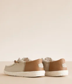 HEYDUDE™ Wally Funk Break Oklahoma Leather Shoe Tan Discount