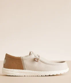 HEYDUDE™ Wally Funk Break Oklahoma Leather Shoe Tan Discount