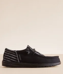 HEYDUDE™ Wally Funk Break Trust Shoe Black Grey Hot