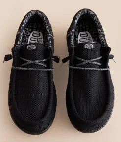 HEYDUDE™ Wally Funk Brew Shoe Grey Black Hot