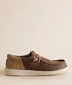 HEYDUDE™ Wally Funk Geo Blanket Shoe Dark Brown New