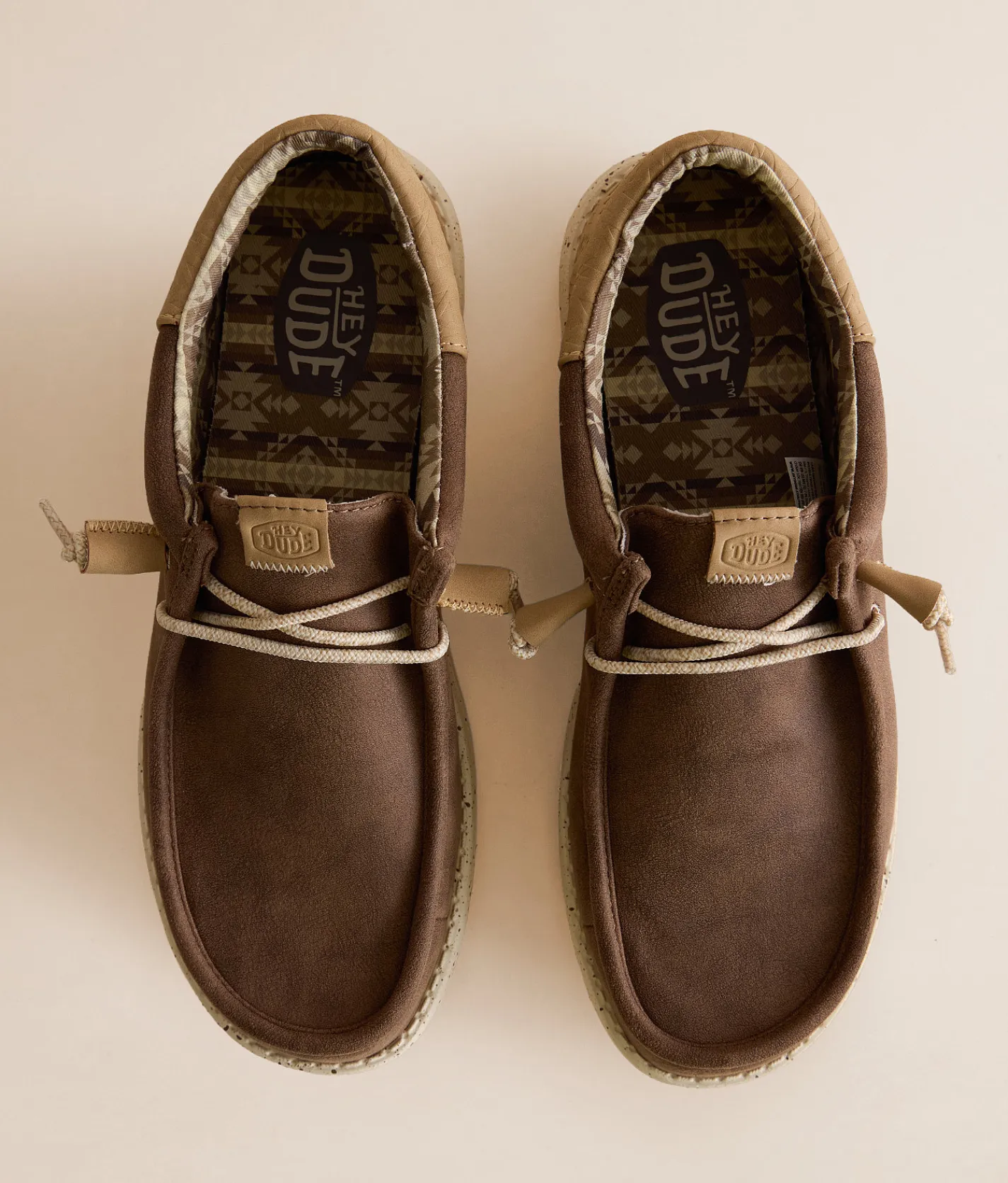 HEYDUDE™ Wally Funk Geo Blanket Shoe Dark Brown New