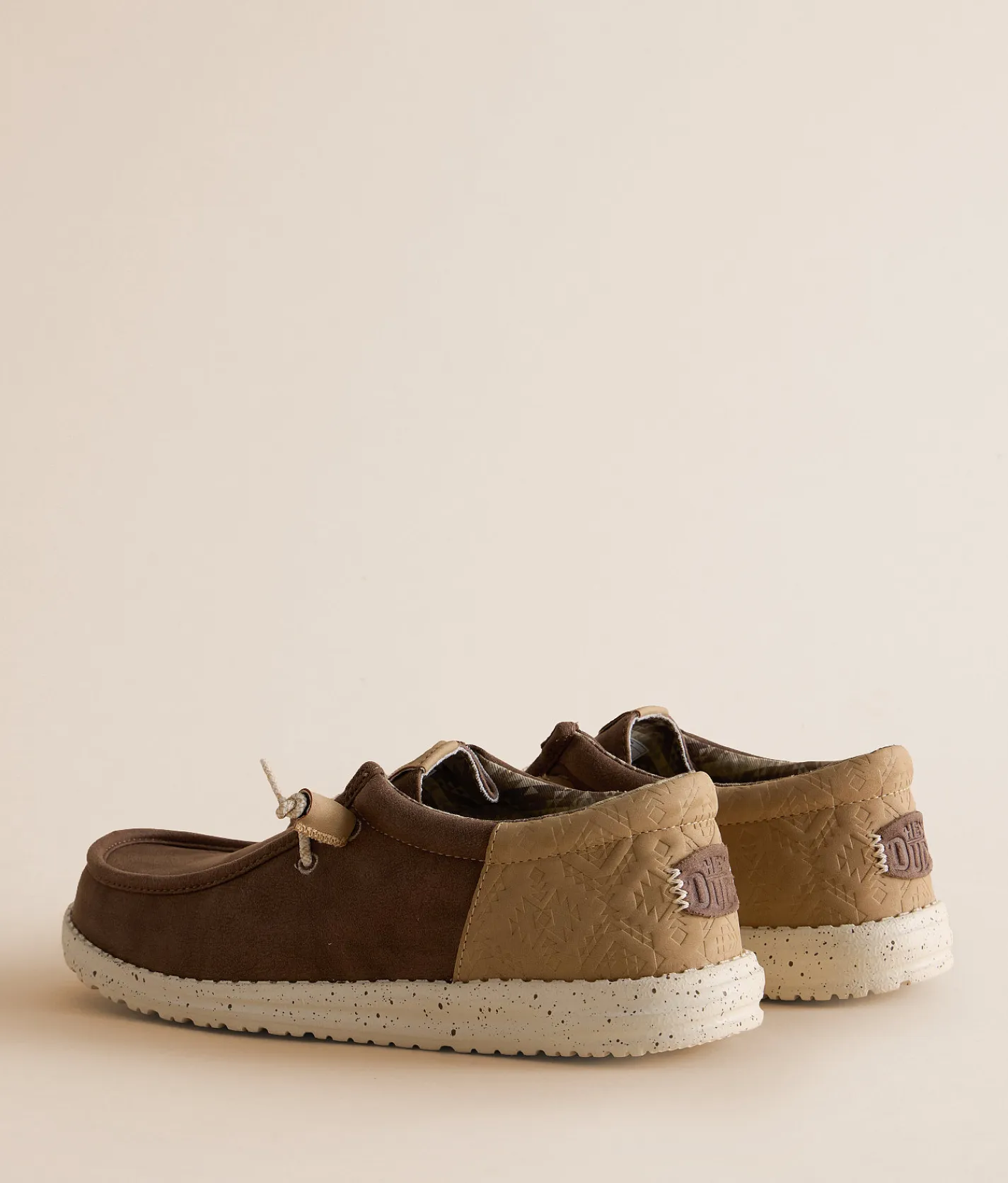 HEYDUDE™ Wally Funk Geo Blanket Shoe Dark Brown New