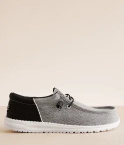 HEYDUDE™ Wally Funk Heron Shoe Grey Black Outlet