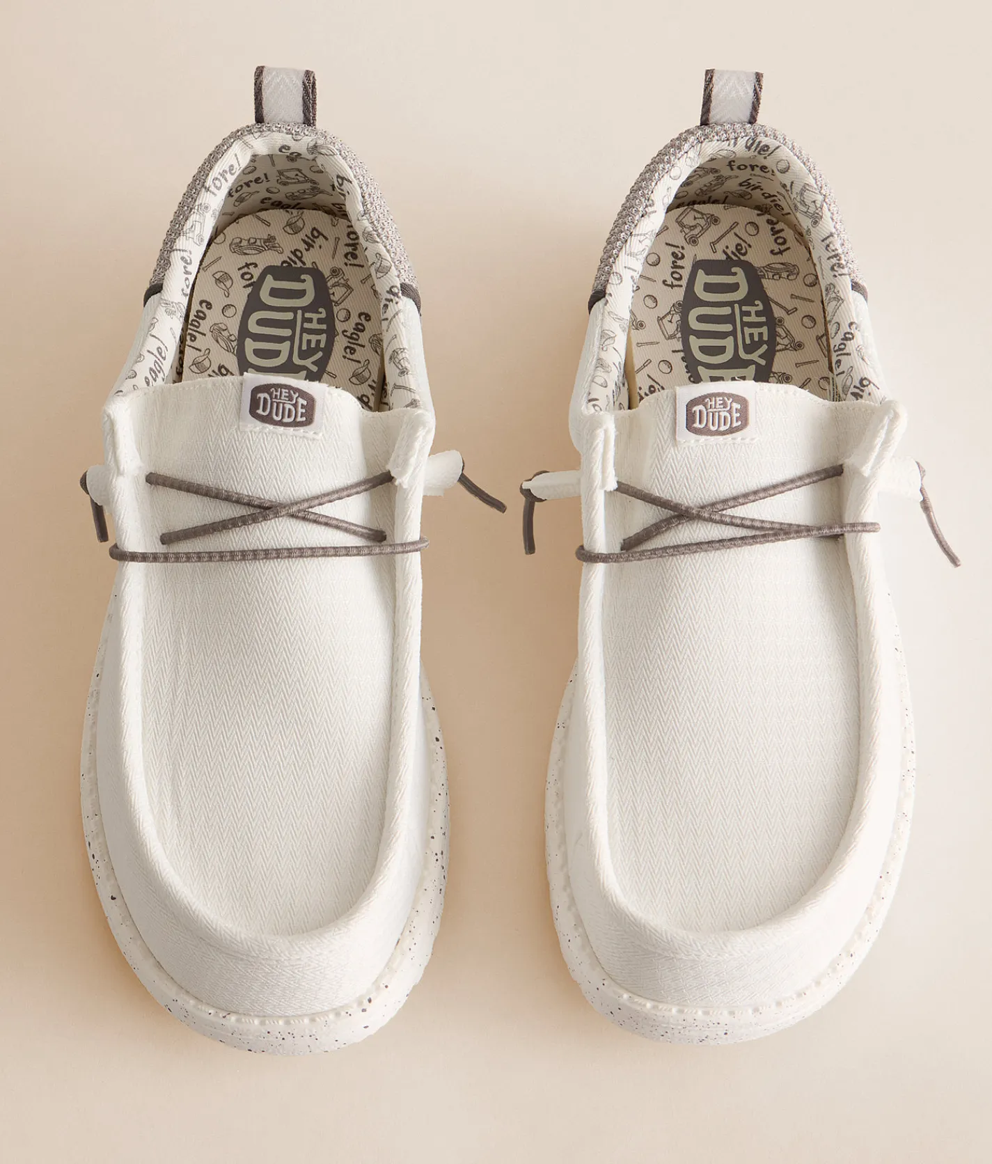 Shoes | HEYDUDE™ Wally Funk Par Shoe White Tan