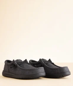 HEYDUDE™ Wally Funk Surfer Shoe Grey Black Discount