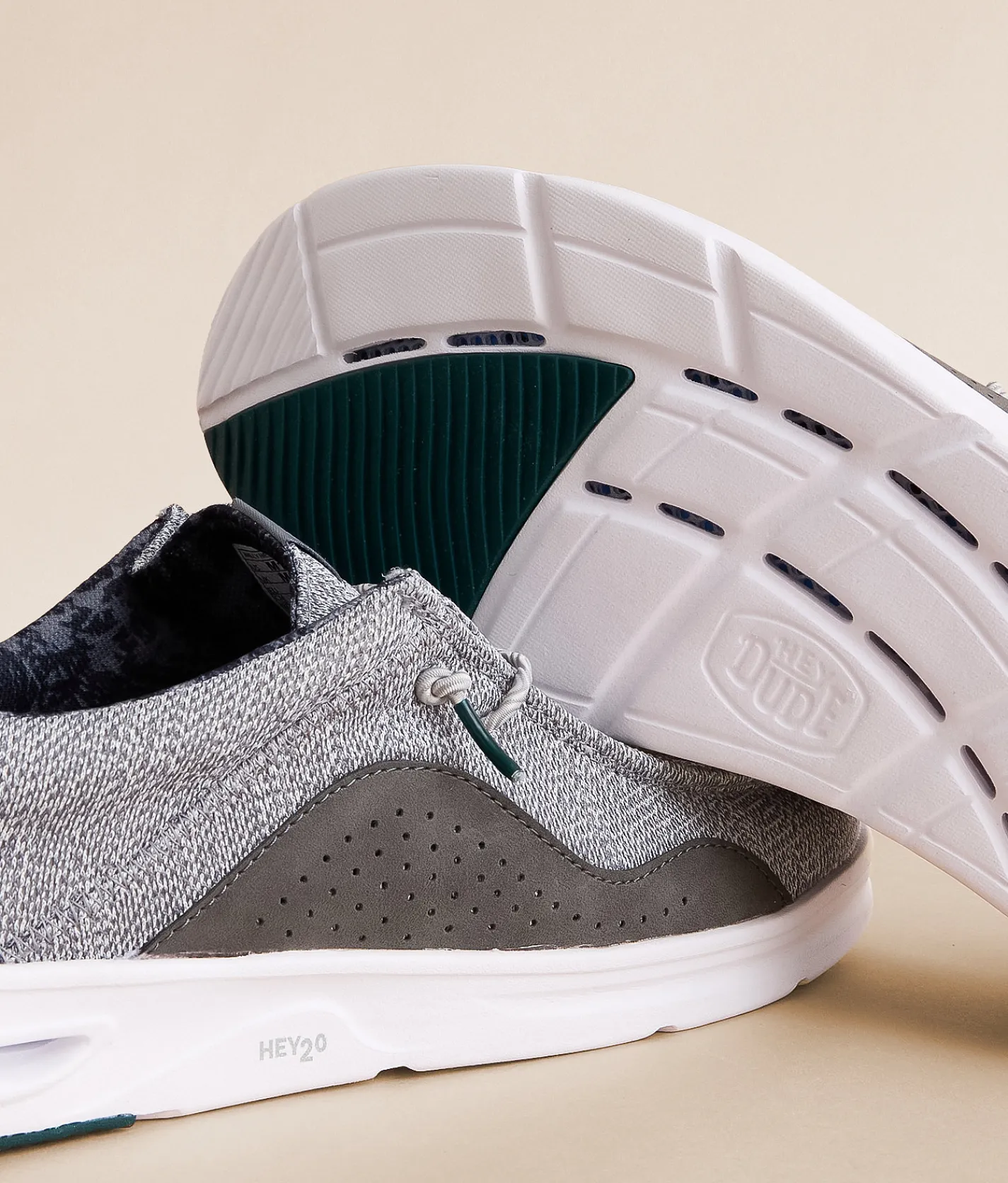 HEYDUDE™ Wally Hey2O Mesh Shoe Monument Grey Dawn Blue Hot