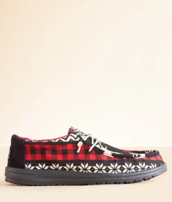 Shoes | HEYDUDE™ Wally Holiday Cheers Shoe Black Multi