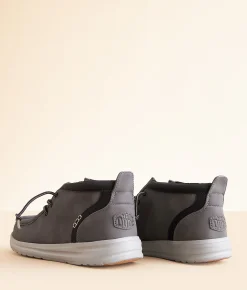 HEYDUDE™ Wally Mid Gripr Classic Shoe Grey Black Best