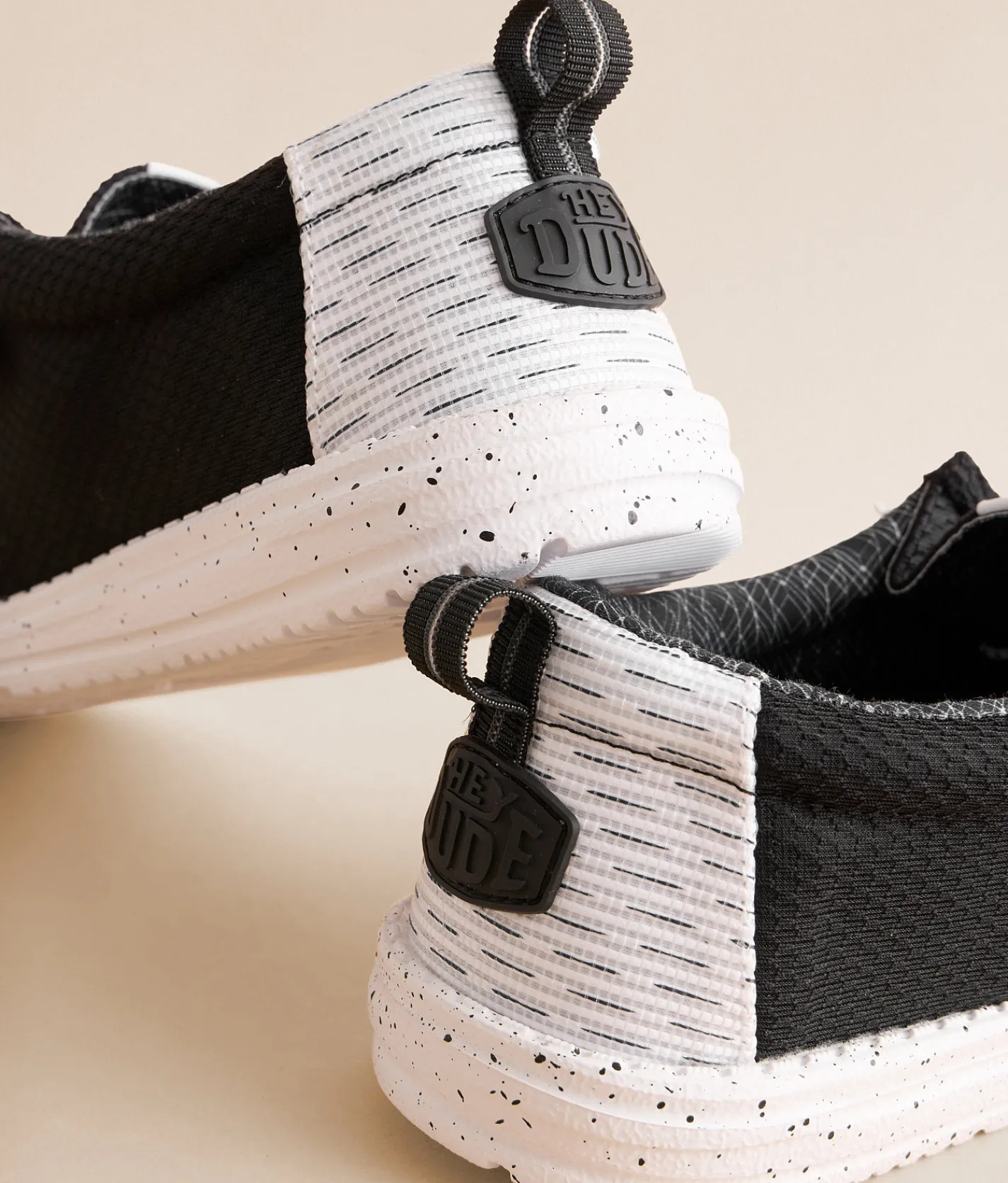 HEYDUDE™ Wally Panda Shoe Black Grey New