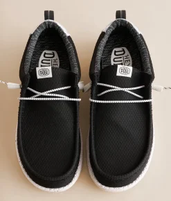 HEYDUDE™ Wally Panda Shoe Black Grey New