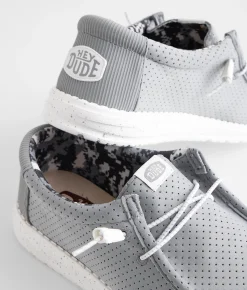 Shoes | HEYDUDE™ Wally Perforated Shoe Grey