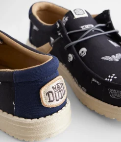 HEYDUDE™ Wally Stars N Skulls Shoe Black Outlet