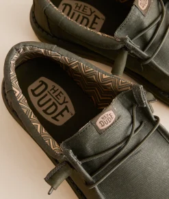 Shoes | HEYDUDE™ Wally Stretch Canvas Shoe Deep Green
