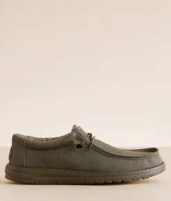 Shoes | HEYDUDE™ Wally Stretch Canvas Shoe Deep Green