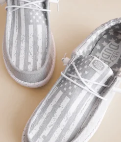 HEYDUDE™ Wally Walls Stars Shoe Grey White Outlet