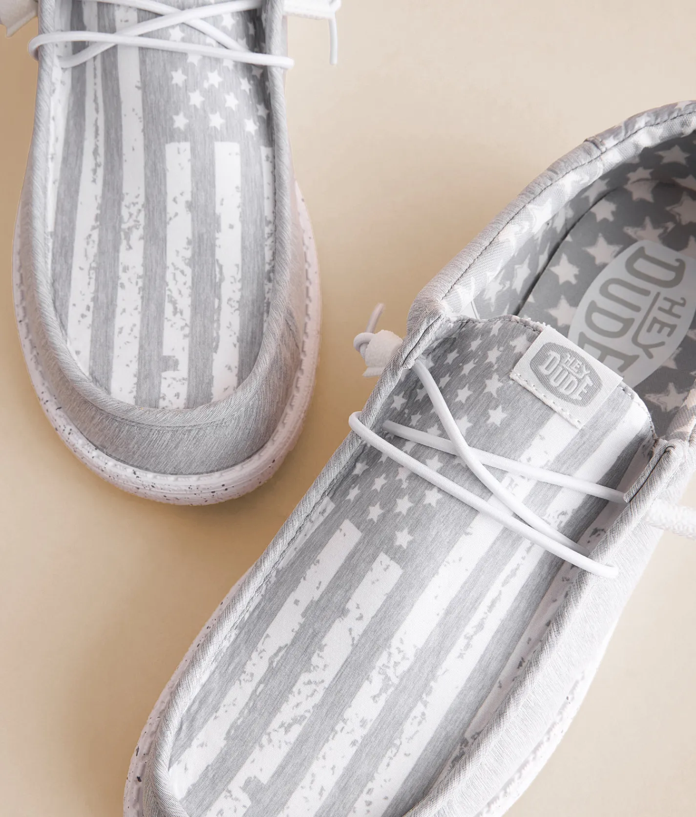 HEYDUDE™ Wally Walls Stars Shoe Grey White Outlet