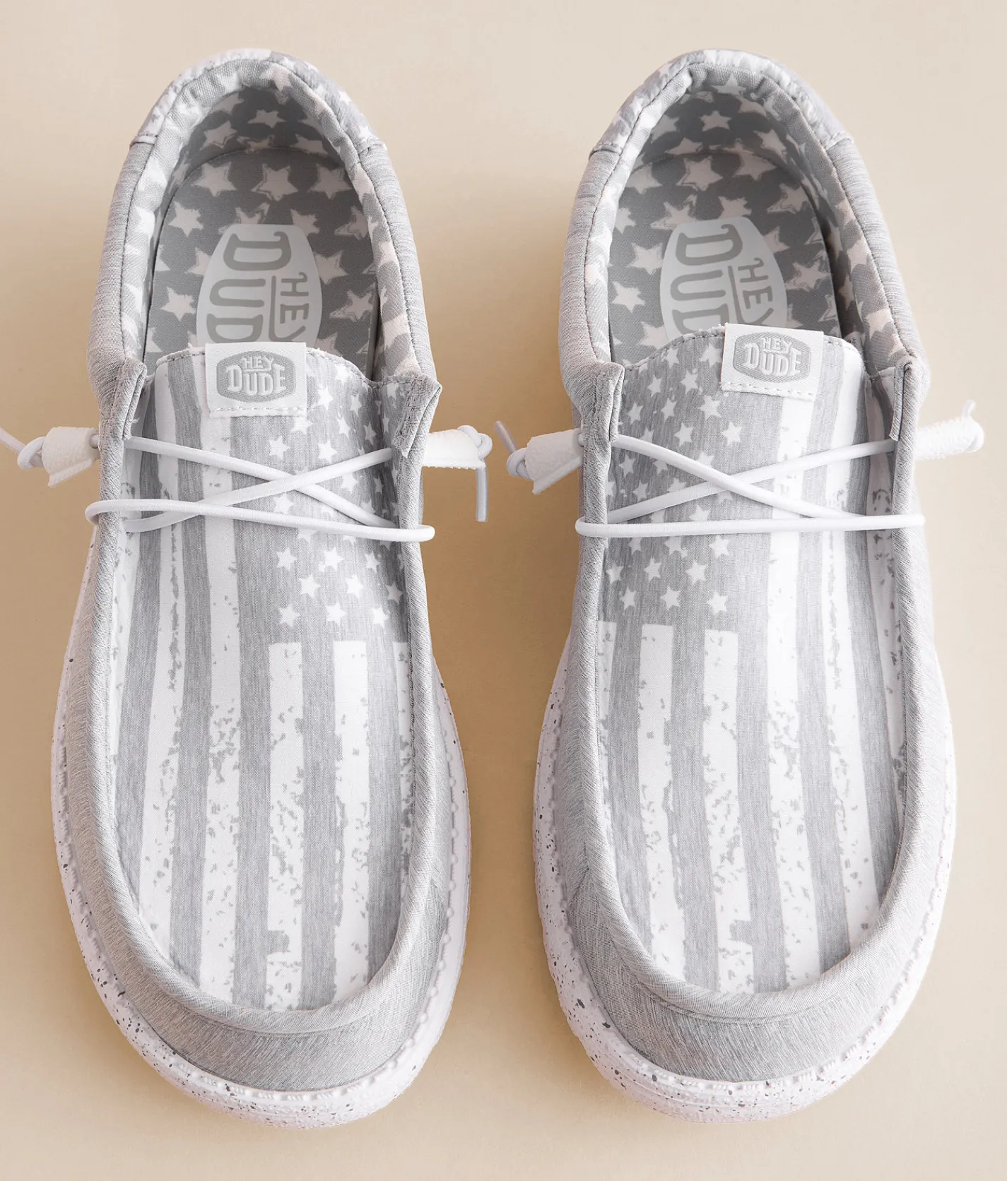 HEYDUDE™ Wally Walls Stars Shoe Grey White Outlet