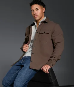 Tops|Coats & Jackets | Outpost Makers Jacquard Shacket Walnut