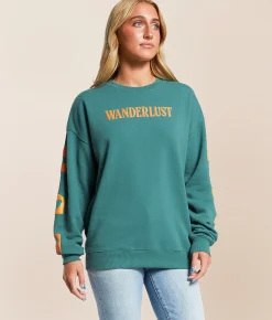 Tops | Goodie Two Sleeves Wanderlust Oversized Pullover Waterfall