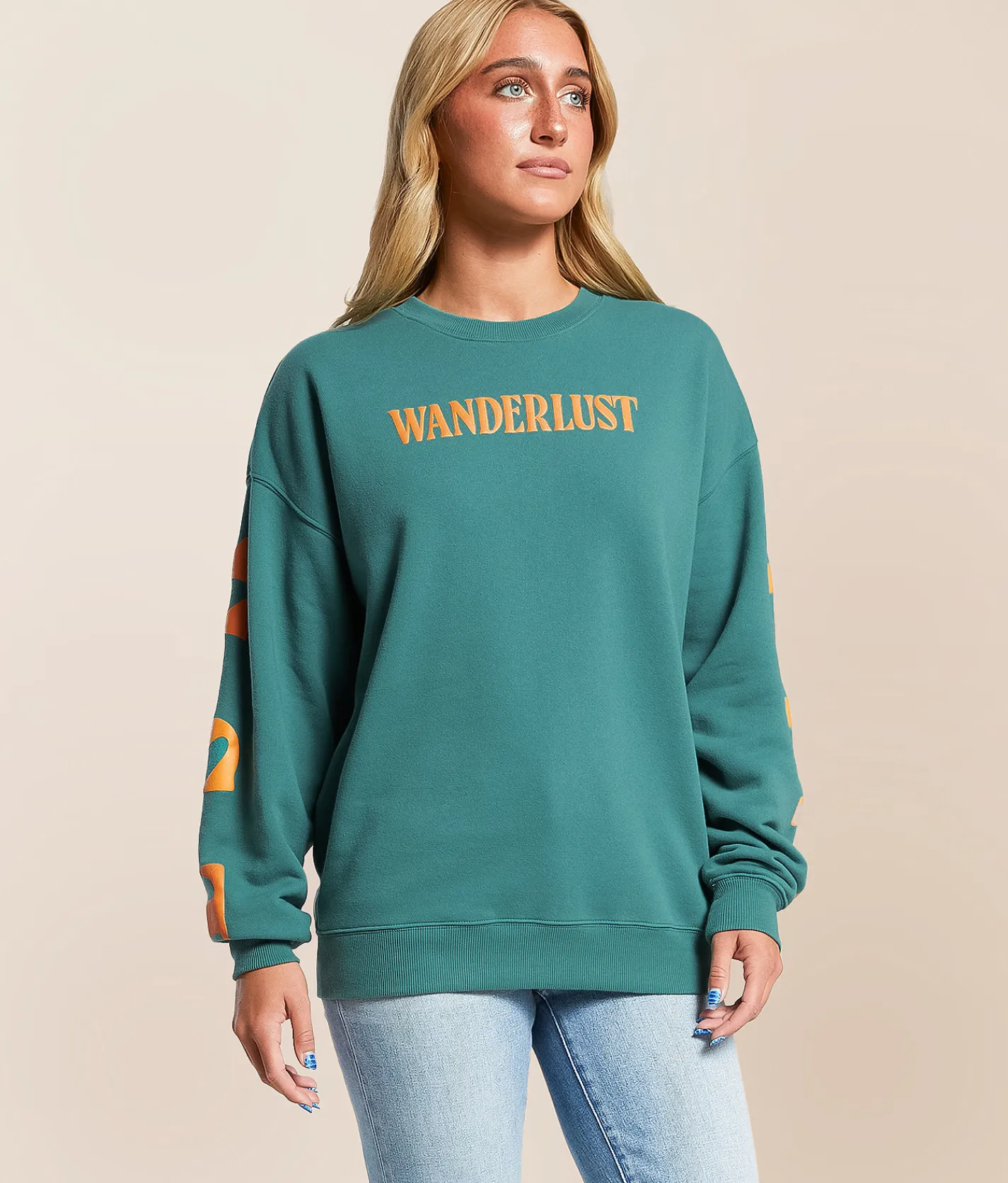 Tops | Goodie Two Sleeves Wanderlust Oversized Pullover Waterfall