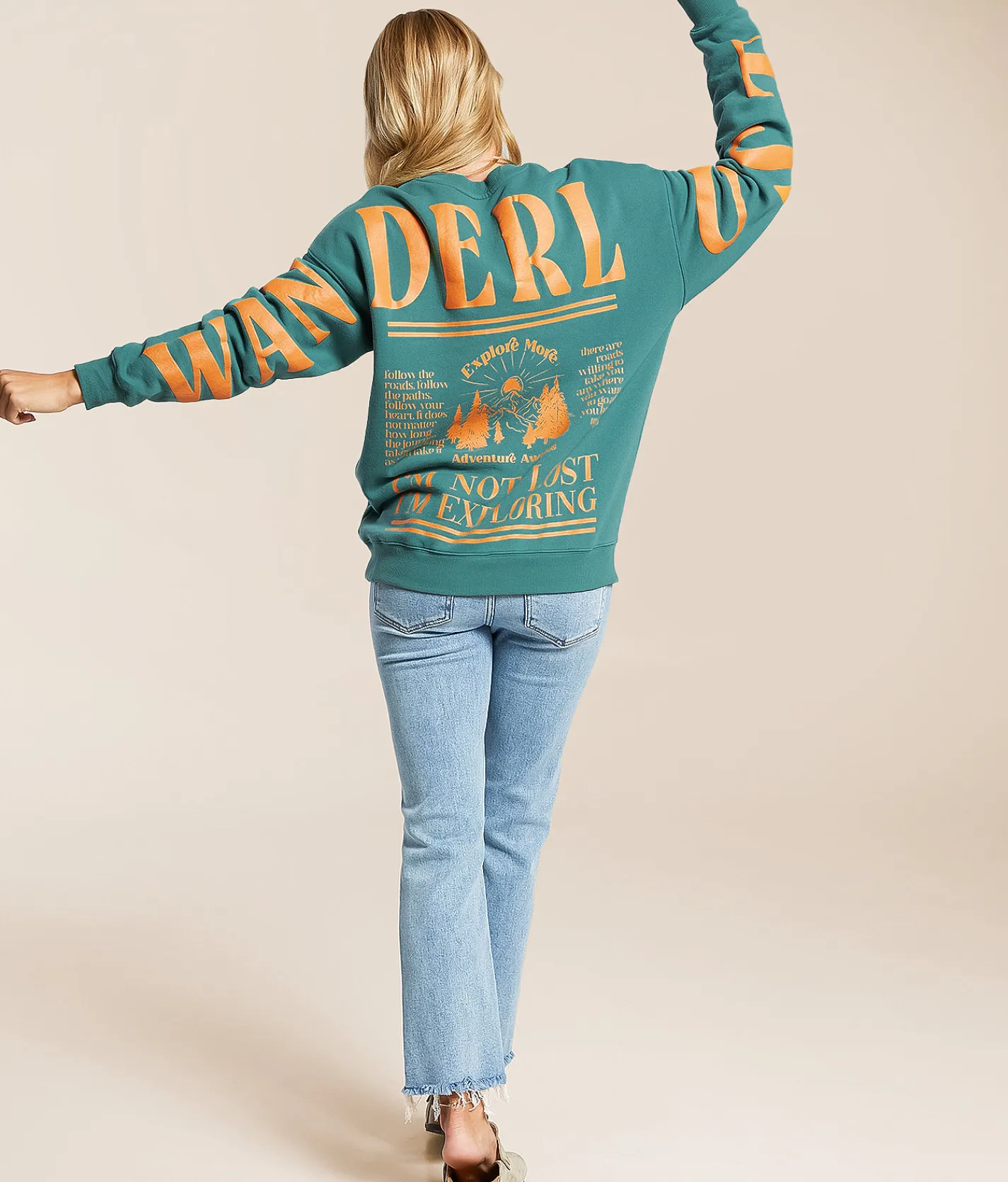 Tops | Goodie Two Sleeves Wanderlust Oversized Pullover Waterfall
