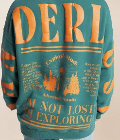 Tops | Goodie Two Sleeves Wanderlust Oversized Pullover Waterfall