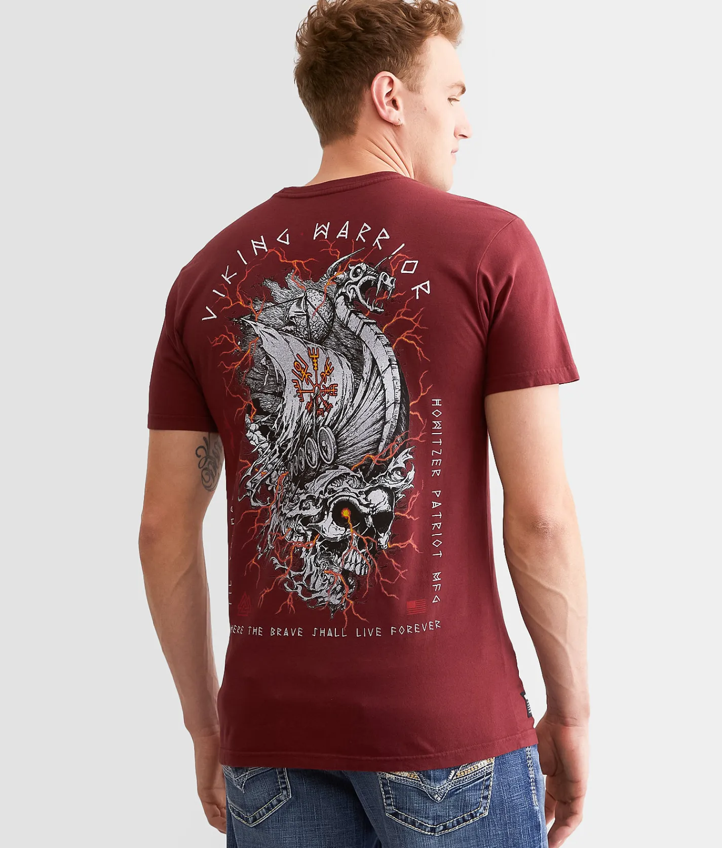 Howitzer Warrior Ship T-Shirt Cabernet Sale