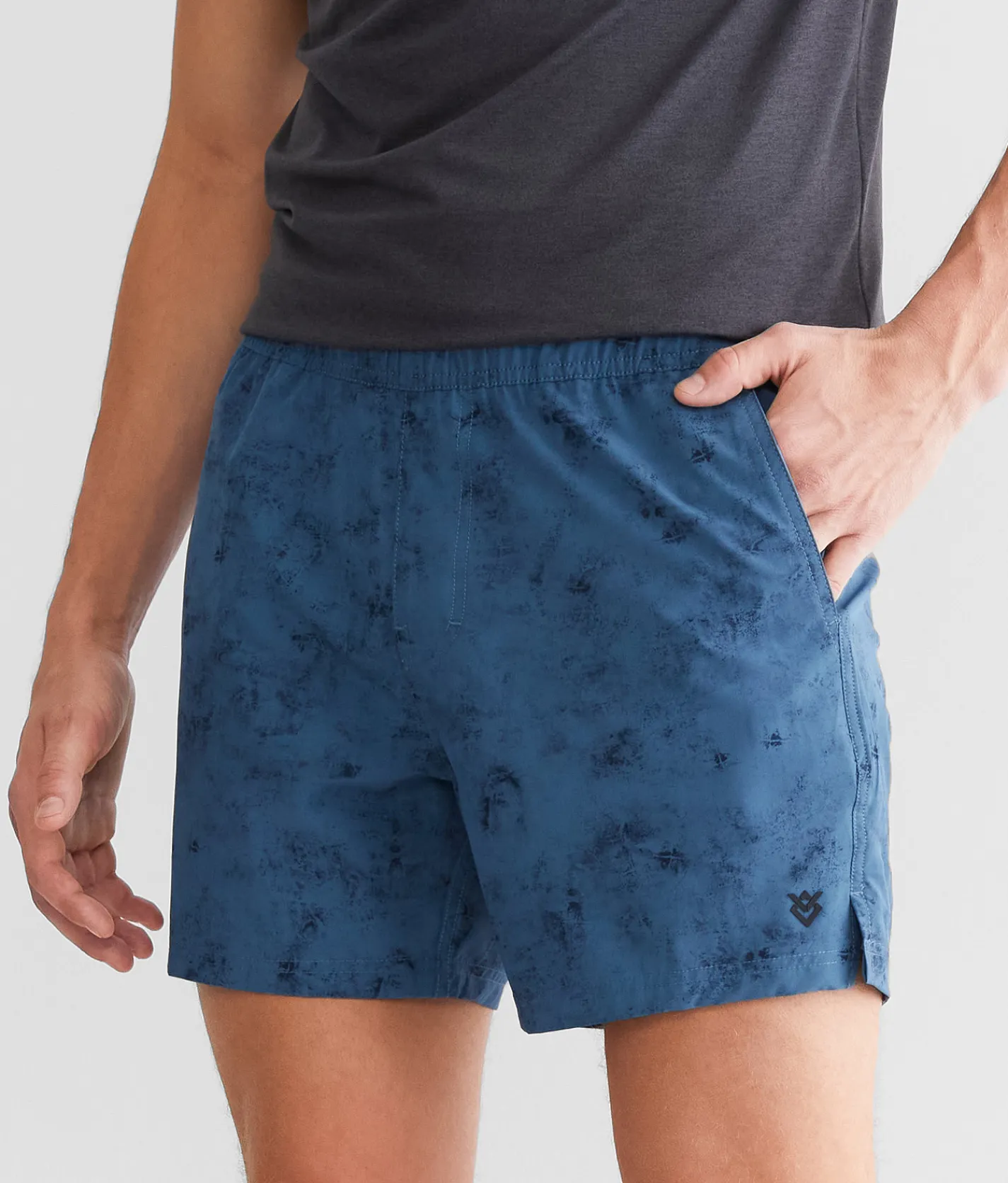 Veece Washed Active Stretch Short Dusty Blue